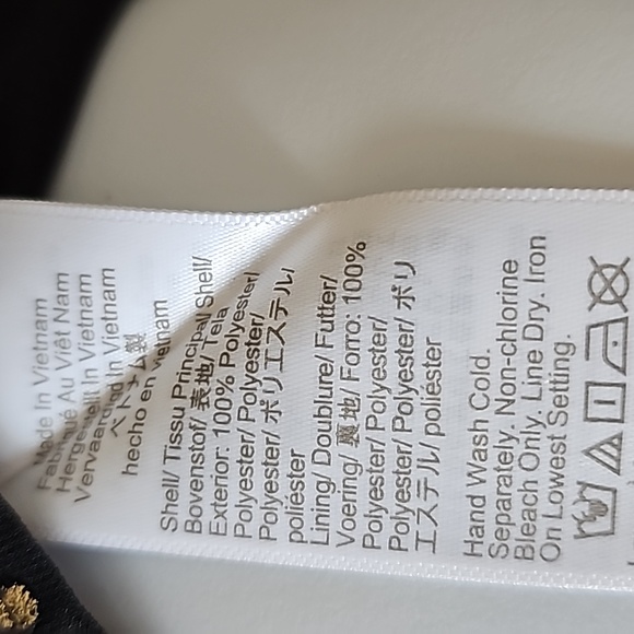 NWTs $90 J. Crew's Crew Lined Black top with Gold Dots Size M - Picture 6 of 6